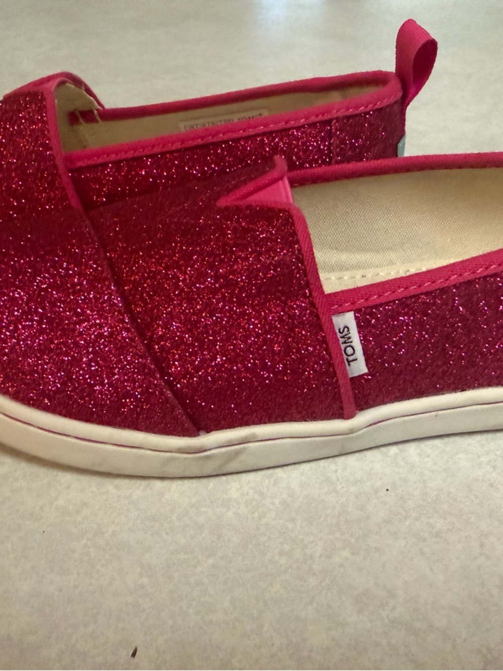 TOMS Hot Pink Canvas Slip-On